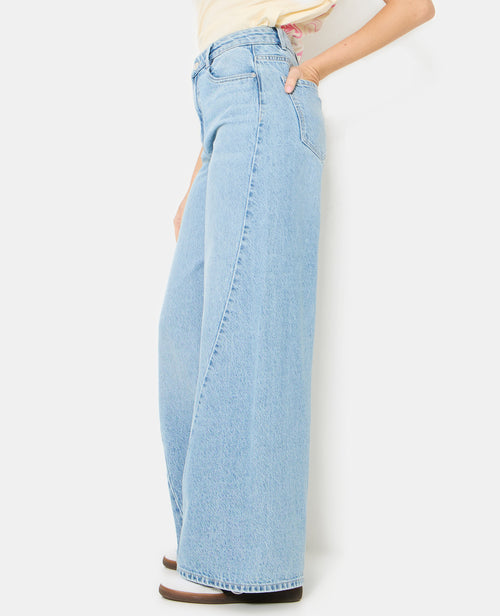 Jean extra wide taille haute avec jeux de coutures - PIMKIE - 2