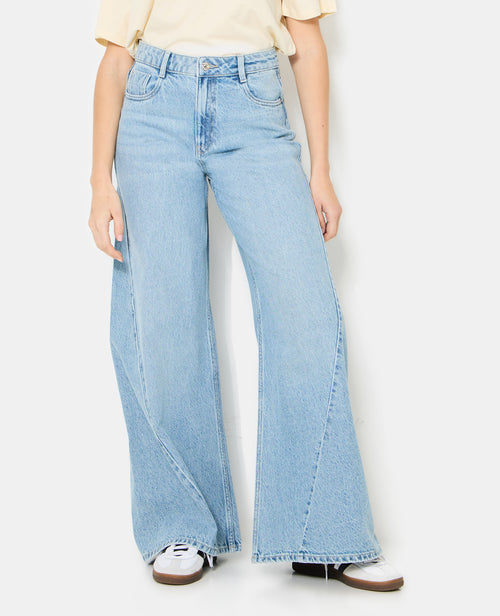 Jean extra wide taille haute avec jeux de coutures - PIMKIE - 5