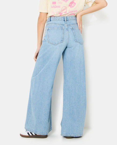 Jean extra wide taille haute avec jeux de coutures - PIMKIE - 6