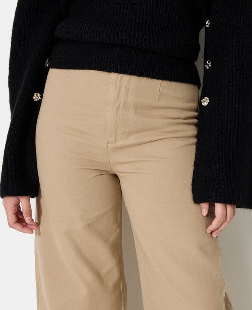 Pantalon barrel en toile taille haute - PIMKIE - 3