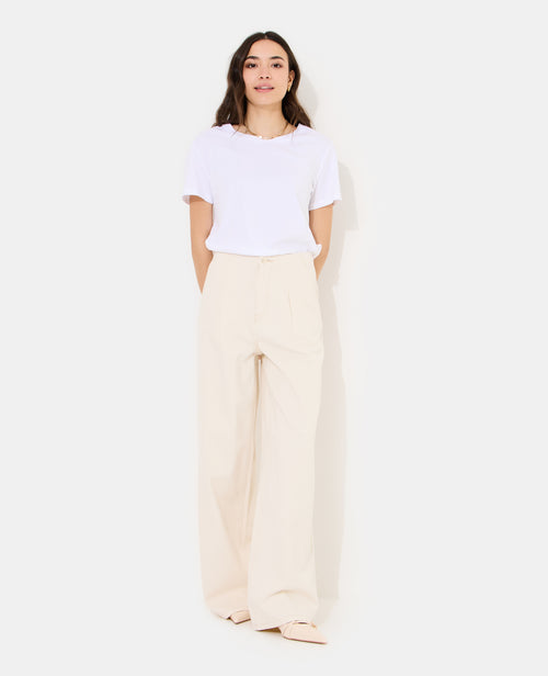 Jean extra wide taille haute avec pinces - PIMKIE - 1