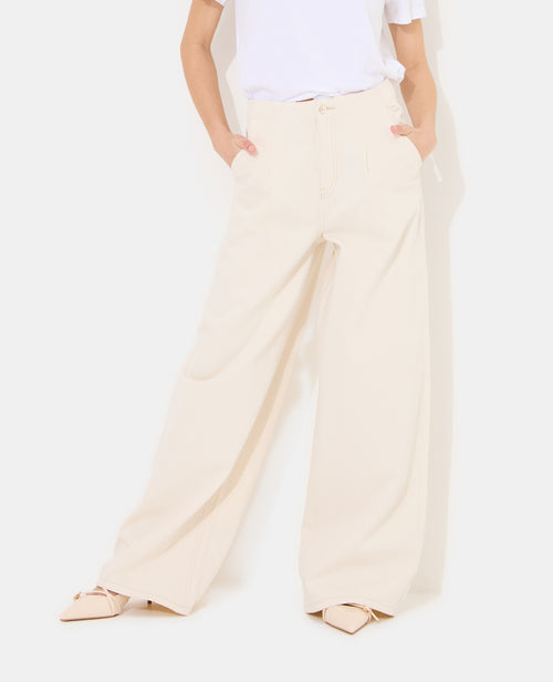 Jean extra wide taille haute avec pinces - PIMKIE - 5