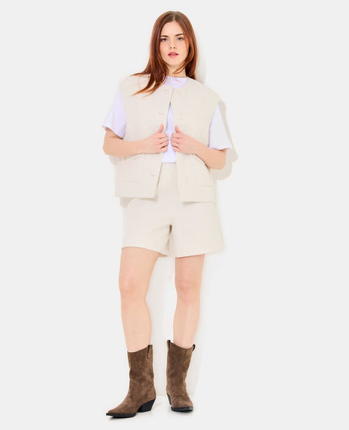 Short en tweed avec lurex - PIMKIE - 1