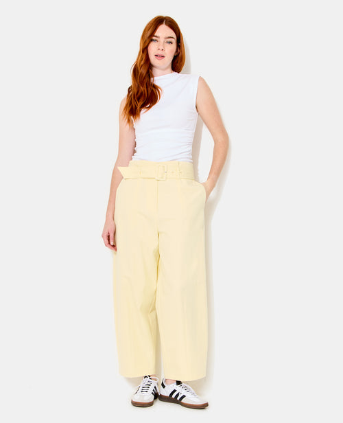 Pantalon barrel taille haute avec ceinture - PIMKIE - 1