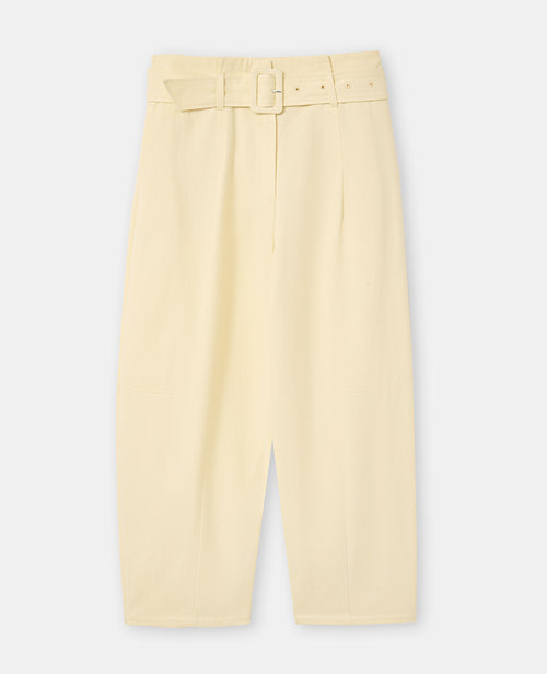 Pantalon barrel taille haute avec ceinture - PIMKIE - 4