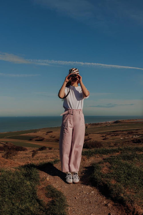 Pantalon barrel taille haute avec ceinture - PIMKIE - 1