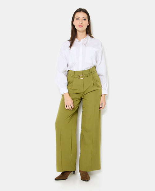 Pantalon droit avec ceinture et boucle fantaisie - PIMKIE - 1