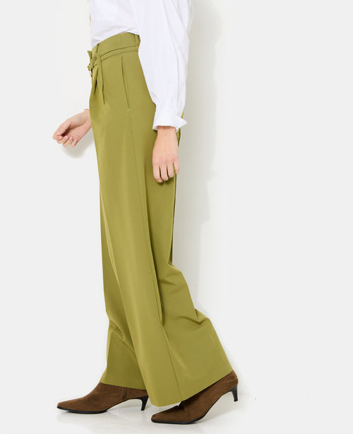 Pantalon droit avec ceinture et boucle fantaisie - PIMKIE - 2