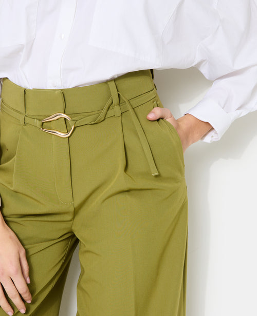 Pantalon droit avec ceinture et boucle fantaisie - PIMKIE - 3