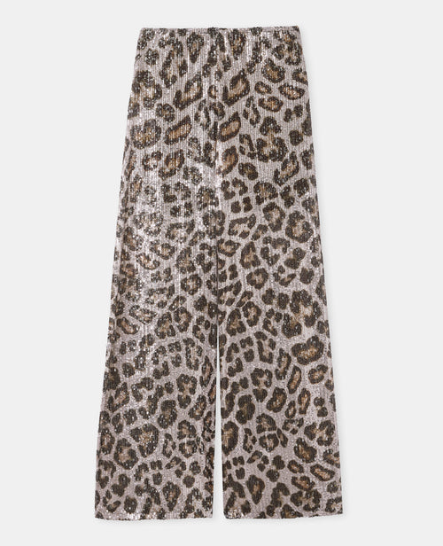 Pantalon droit motif léopard avec sequins - PIMKIE - 4