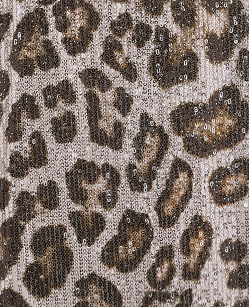 Pantalon droit motif léopard avec sequins - PIMKIE - 8