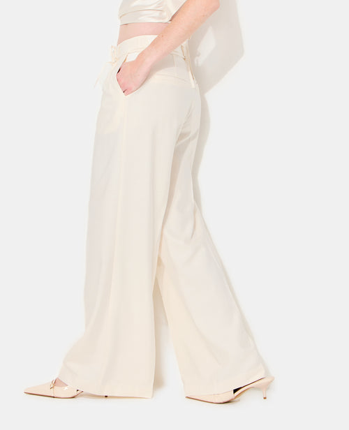 Pantalon droit en tissu effet lin - PIMKIE - 2