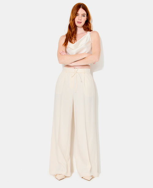 Pantalon droit en tissu effet lin - PIMKIE - 1