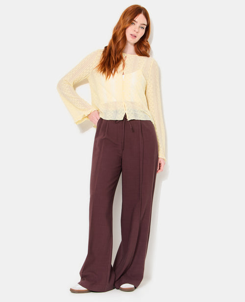 Pantalon droit en tissu effet lin - PIMKIE - 1
