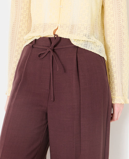 Pantalon droit en tissu effet lin - PIMKIE - 3