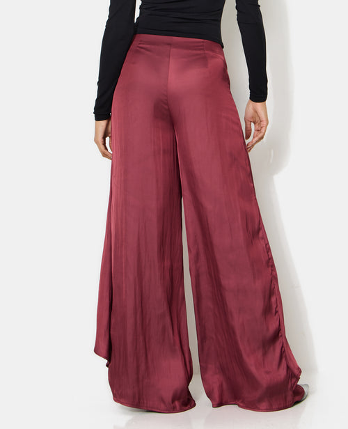 Pantalon en satin effet portefeuille avec détail bijou - PIMKIE - 6