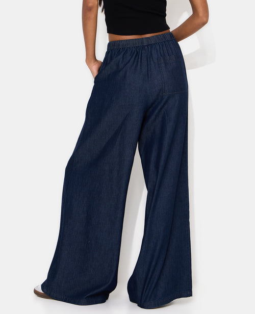 Pantalon large ceinture élastiquée effet jean - PIMKIE - 6