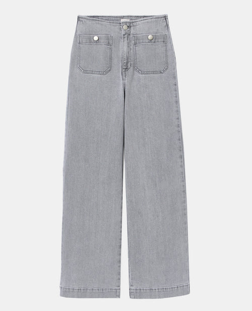 Jean wide taille haute avec poches devant - PIMKIE - 4