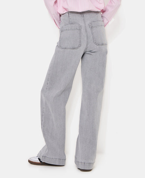 Jean wide taille haute avec poches devant - PIMKIE - 6