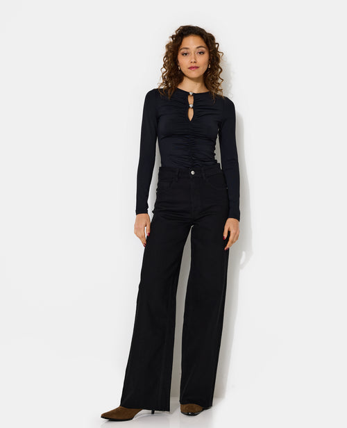 Jean wide taille haute avec élasthanne - PIMKIE - 1