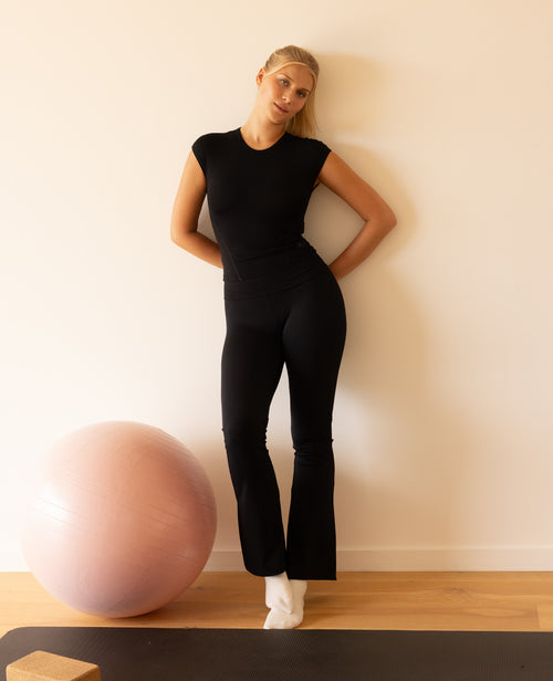 Pantalon flare en matière sculptante - PIMKIE - 1