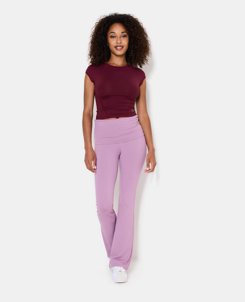 Pantalon flare en maille sculptante taille confort - PIMKIE - 1