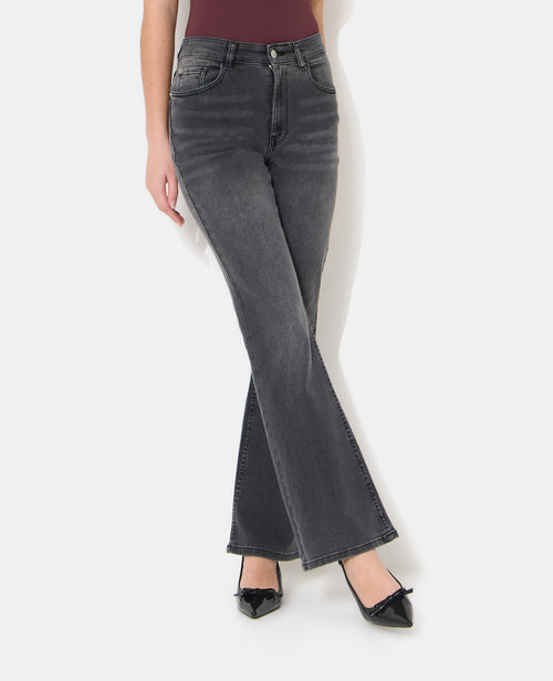 J74-1 / Jean flare taille haute - PIMKIE - 5