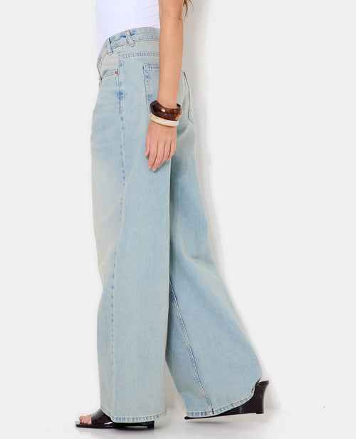 Jean wide avec boutonnage décalé - PIMKIE - 2