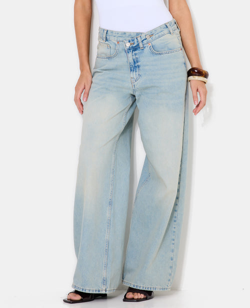 Jean wide avec boutonnage décalé - PIMKIE - 5