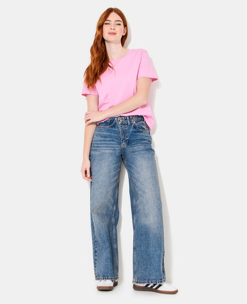 Jean wide avec boutonnage décalé - PIMKIE - 1