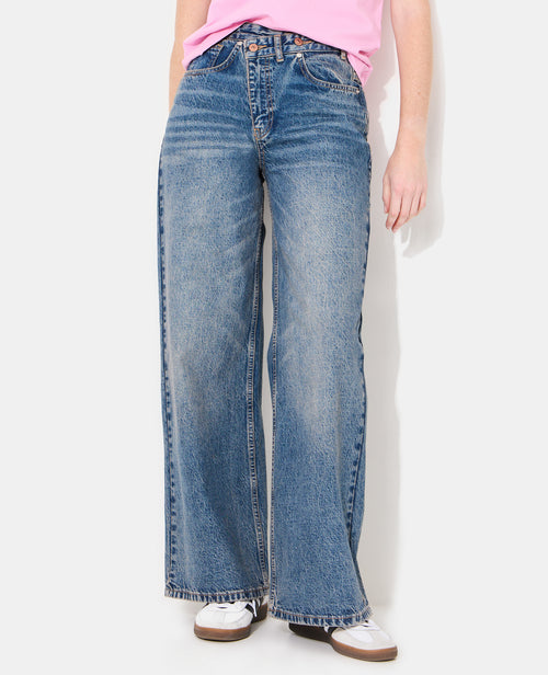 Jean wide avec boutonnage décalé - PIMKIE - 5