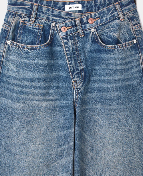 Jean wide avec boutonnage décalé - PIMKIE - 8