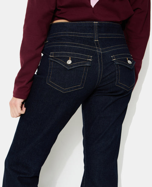 Jean flare taille basse avec 2 boutons - PIMKIE - 6