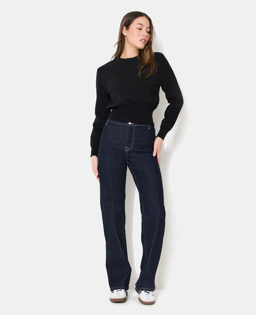 Jean straight taille haute avec détails coutures - PIMKIE - 1