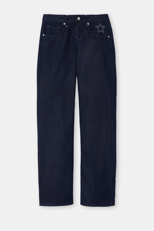 Jean straight avec étoiles brodées - PIMKIE - 4