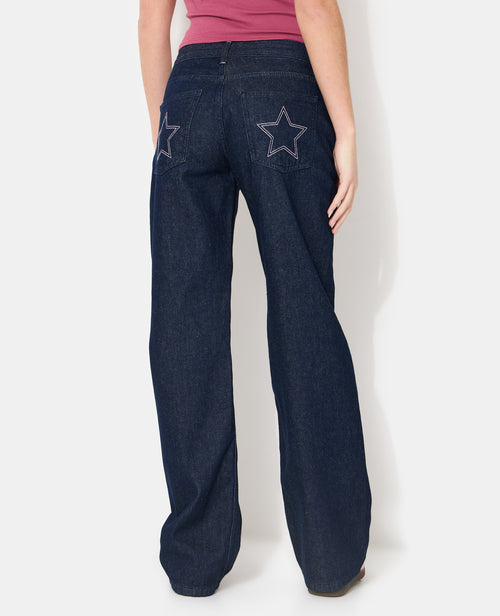 Jean straight avec étoiles brodées - PIMKIE - 6