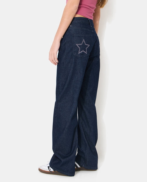 Jean straight avec étoiles brodées - PIMKIE - 8