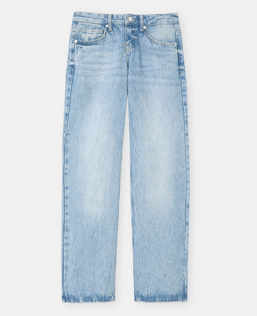 Jean straight effet froissé avec étoiles pailletées - PIMKIE - 4