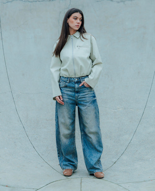 Jean barrel avec coutures taille medium - PIMKIE - 1