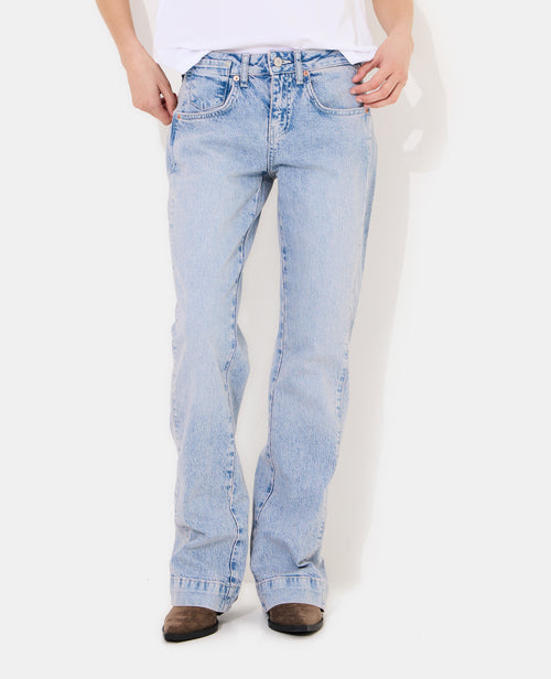 Jean flare taille basse avec détails coutures - PIMKIE - 5
