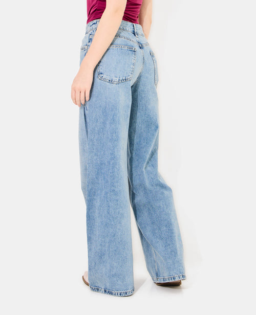 Jean extra wide taille medium avec pinces côtés - PIMKIE - 1