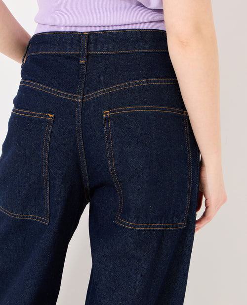 Jean barrel taille medium avec jeux de couture - PIMKIE - 2