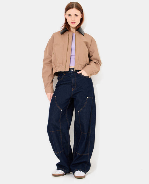 Jean barrel taille medium avec jeux de couture - PIMKIE - 3