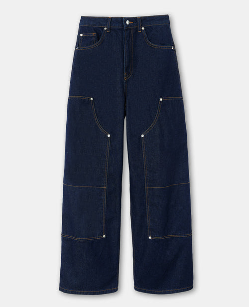 Jean barrel taille medium avec jeux de couture - PIMKIE - 4