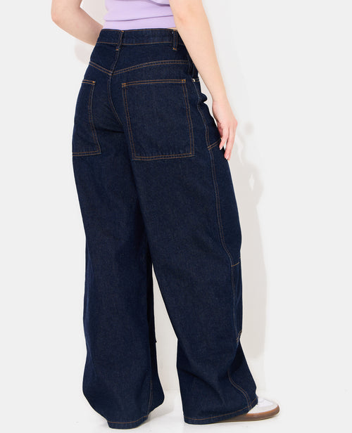 Jean barrel taille medium avec jeux de couture - PIMKIE - 6