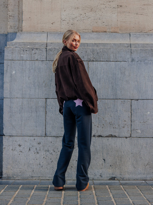 Pantalon droit en molleton avec étoiles dos - PIMKIE - 1