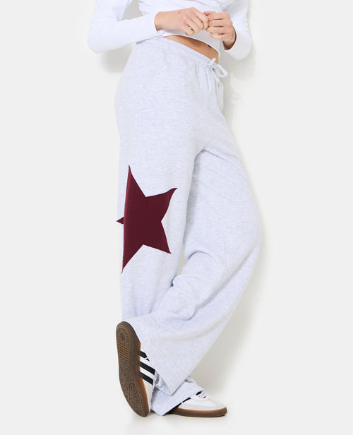 Pantalon large en molleton avec étoile contrastée - PIMKIE - 2