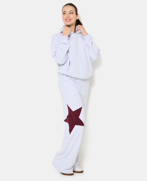 Pantalon large en molleton avec étoile contrastée - PIMKIE - 3