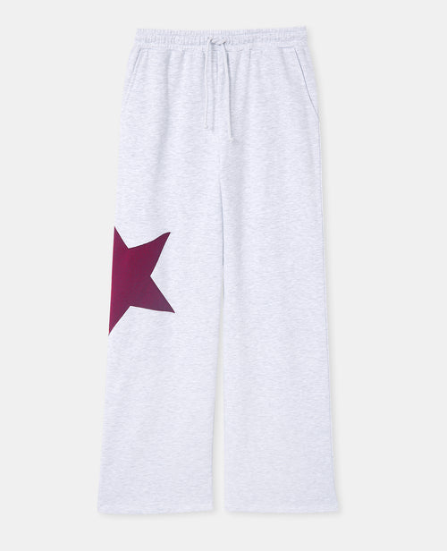 Pantalon large en molleton avec étoile contrastée - PIMKIE - 4