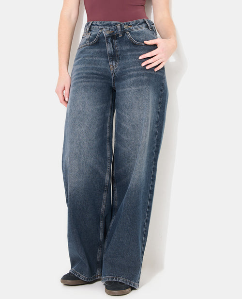 Jean wide avec boutonnage décalé - PIMKIE - 7